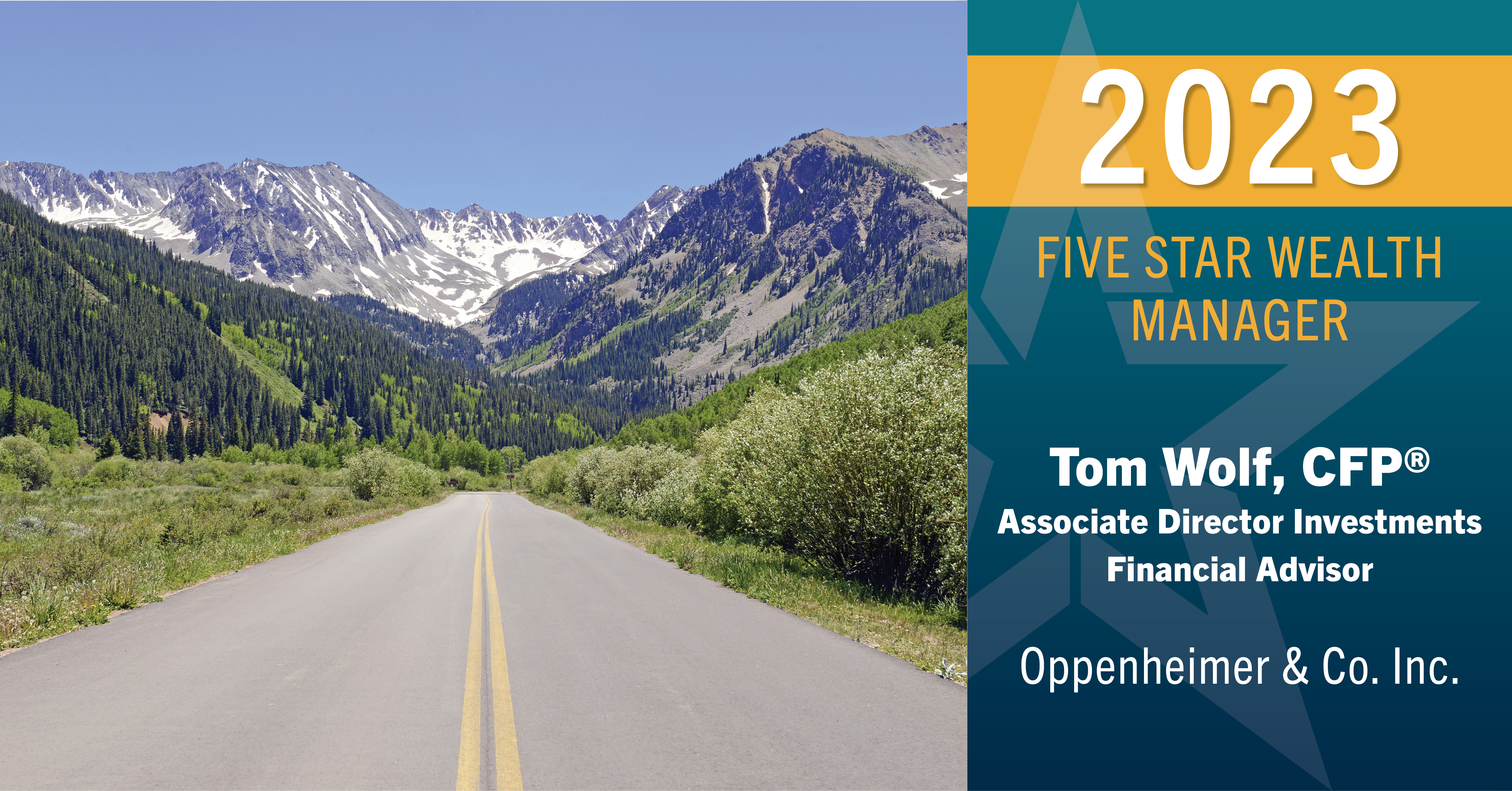 Five Star Wealth Manager Award for Tom Wolf