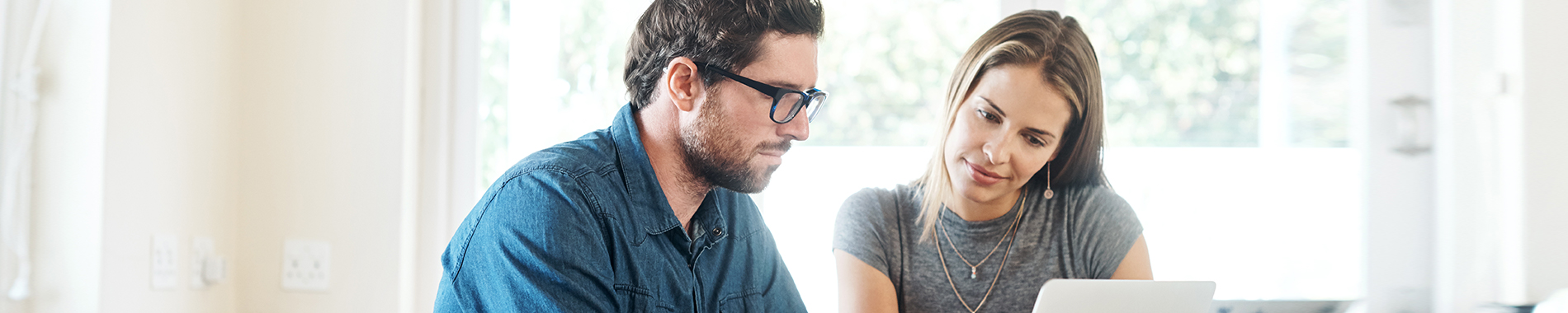 People in an office, talking