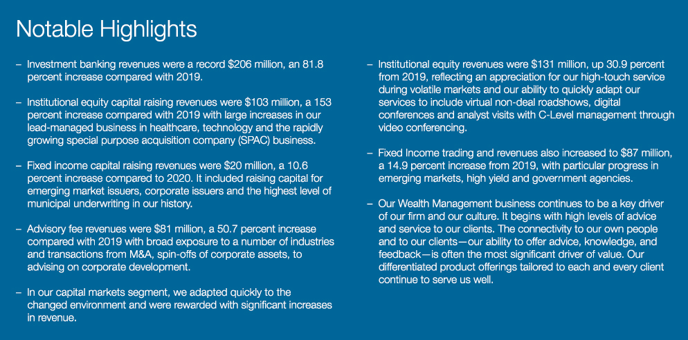 Business segment highlights