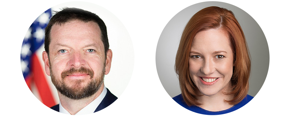 Joseph Grogan and Jen Psaki