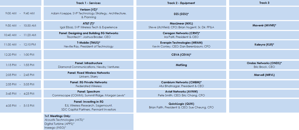 5g conference agenda