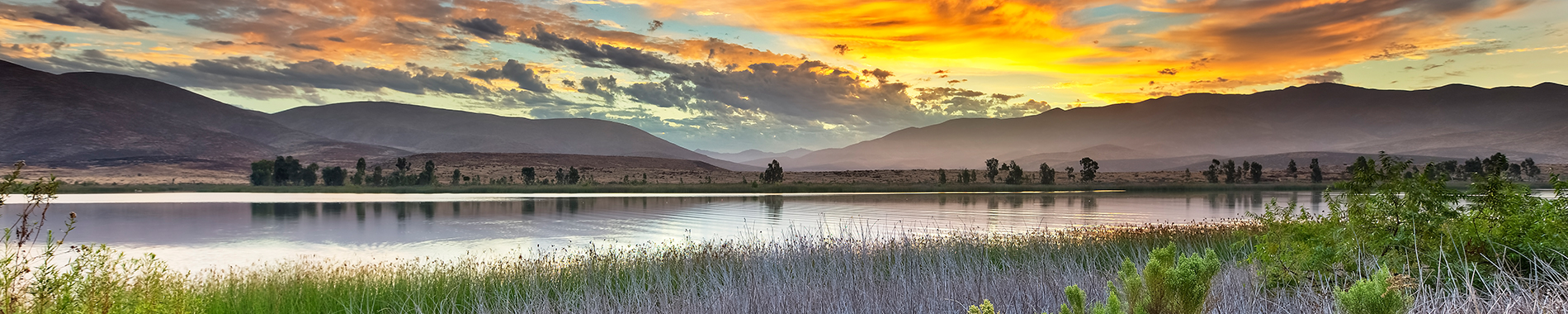 sunrise over lake