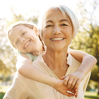 woman and grandchild