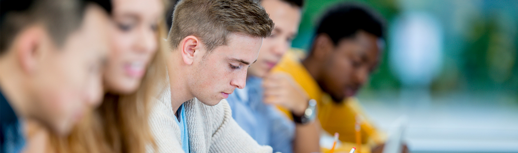 Students working on a Homework Assignment 