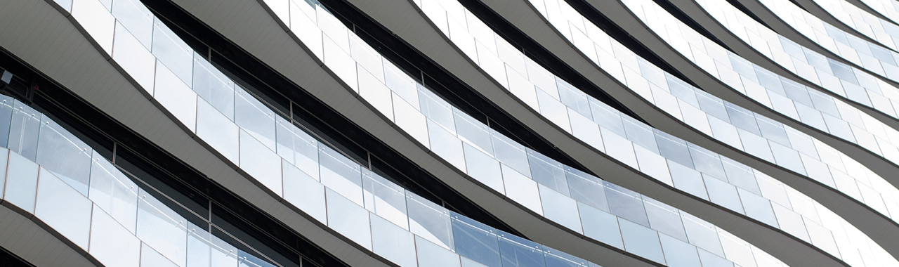 concrete curved building facade