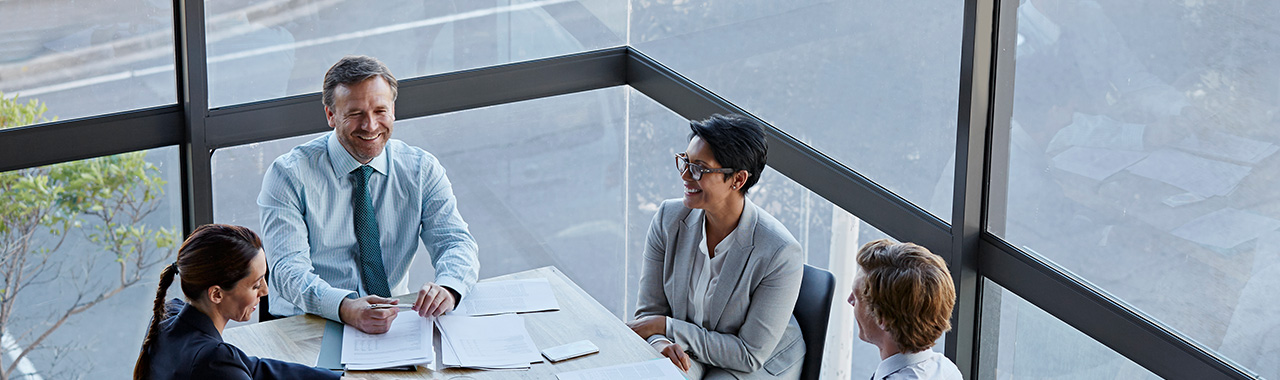 business people have a meeting around a table