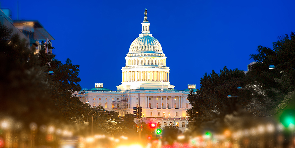 washington dc at night