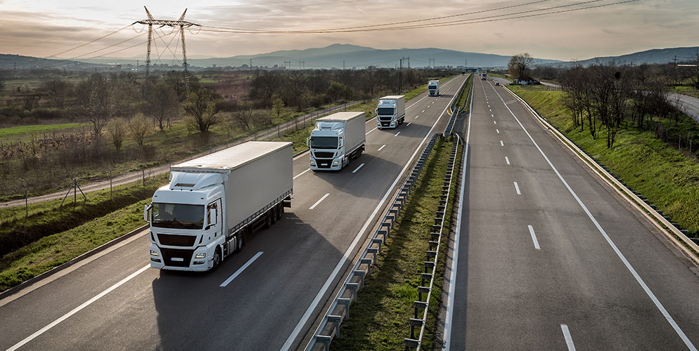 trucks on highway