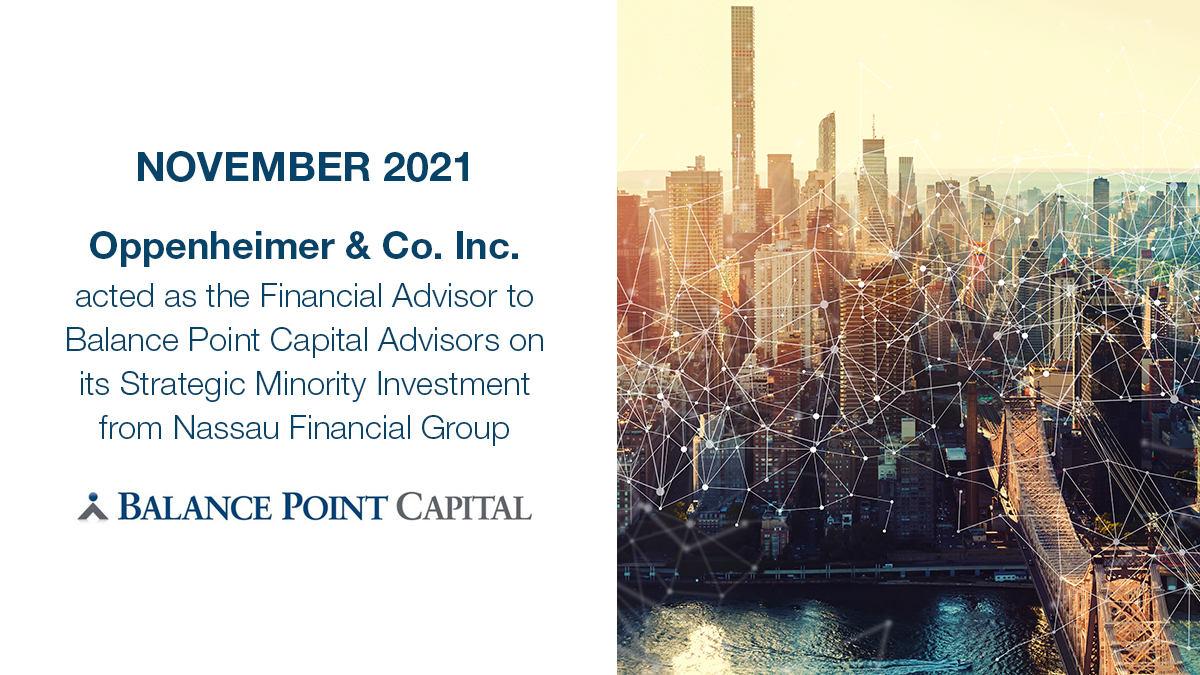 Financial Advisor to Balance Point Capital Advisors