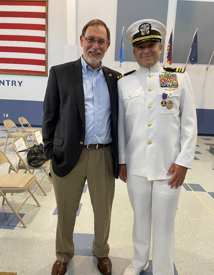 Jack McGuire and Lt. Commander Bryan Stern