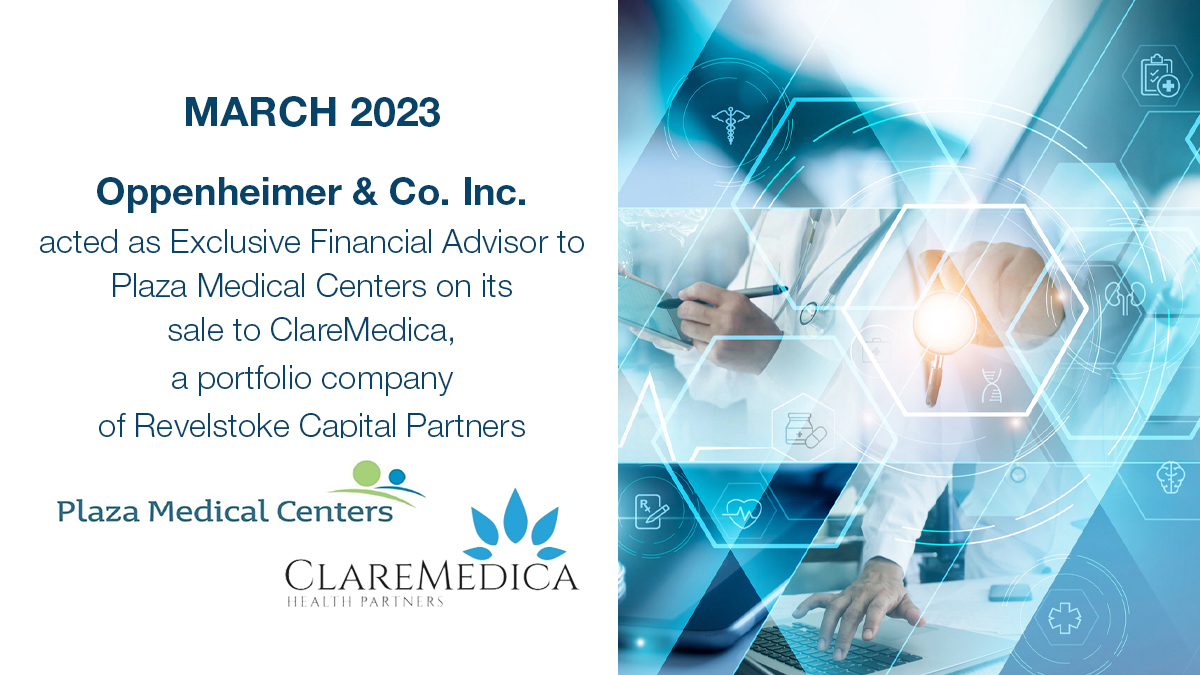 healthcare m&a tombstones