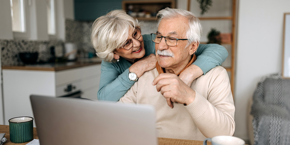 Couple on computer