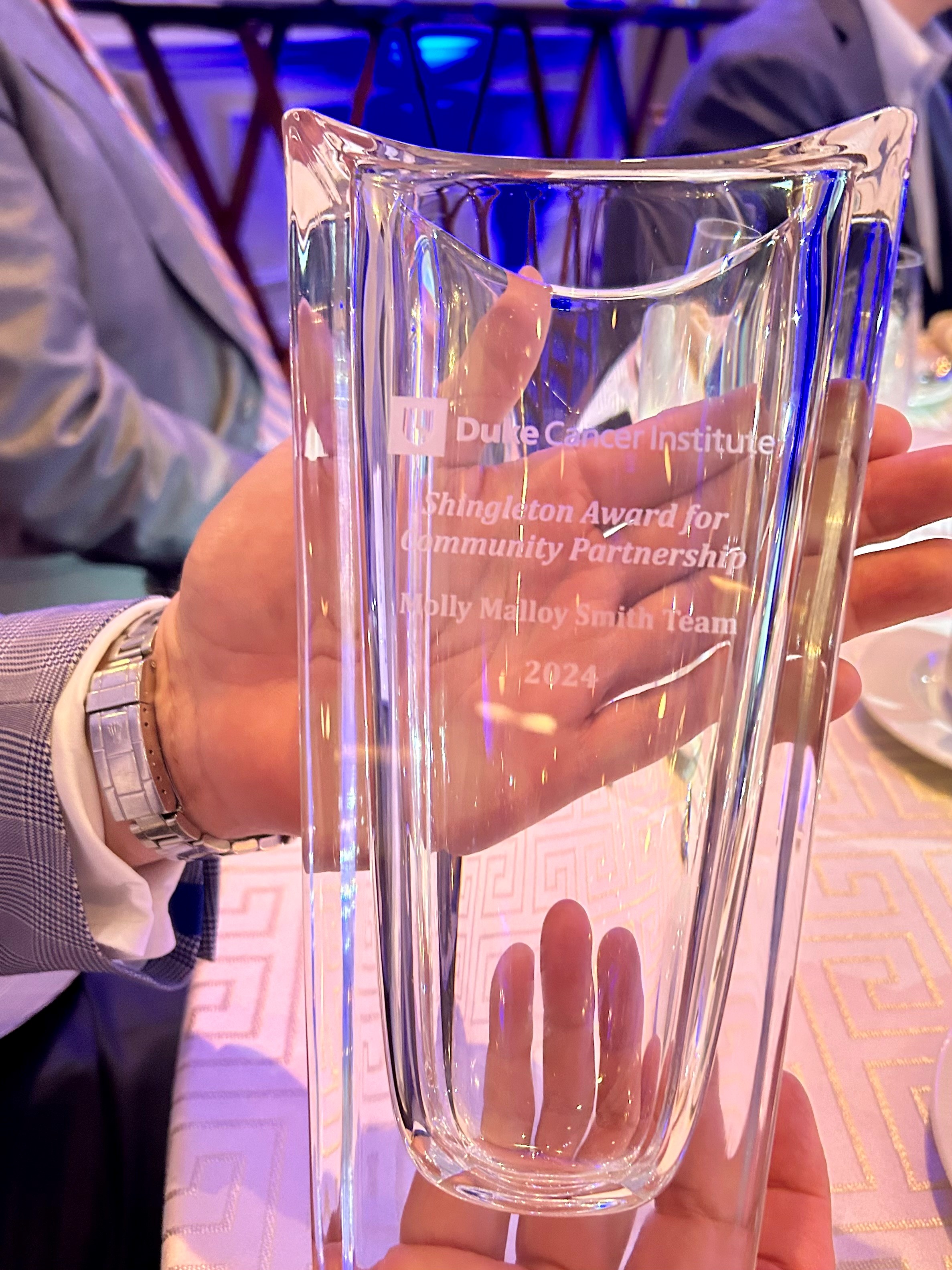 Duke Cancer Institute&#8217;s Shingleton Award for Philanthropic Service    