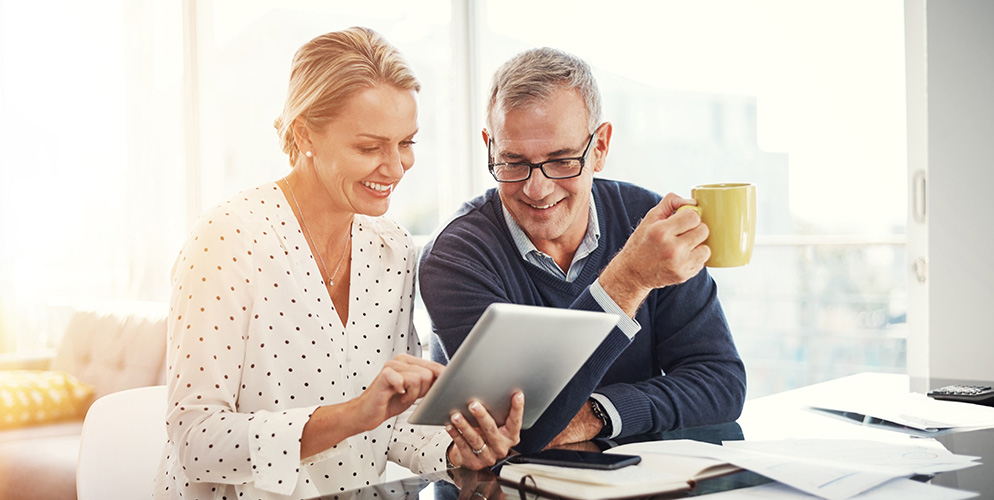 couple reviewing financials