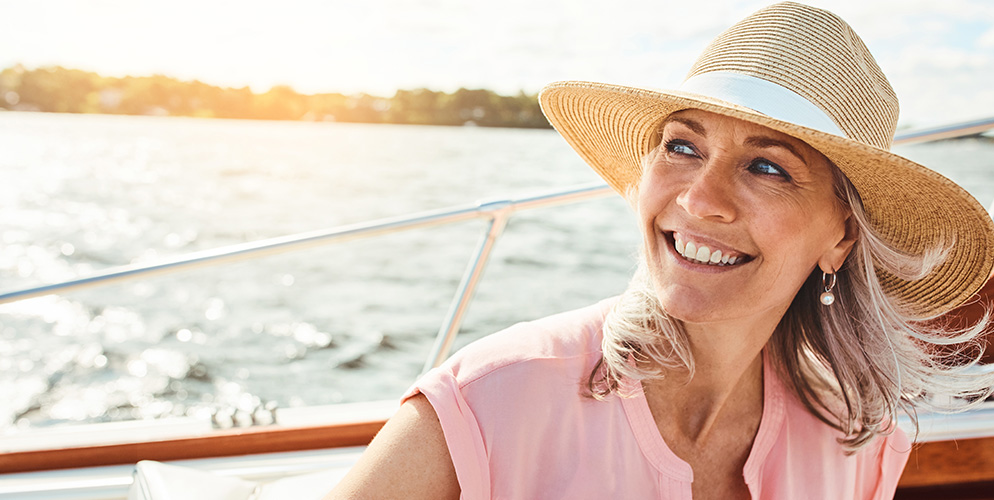 woman on boat
