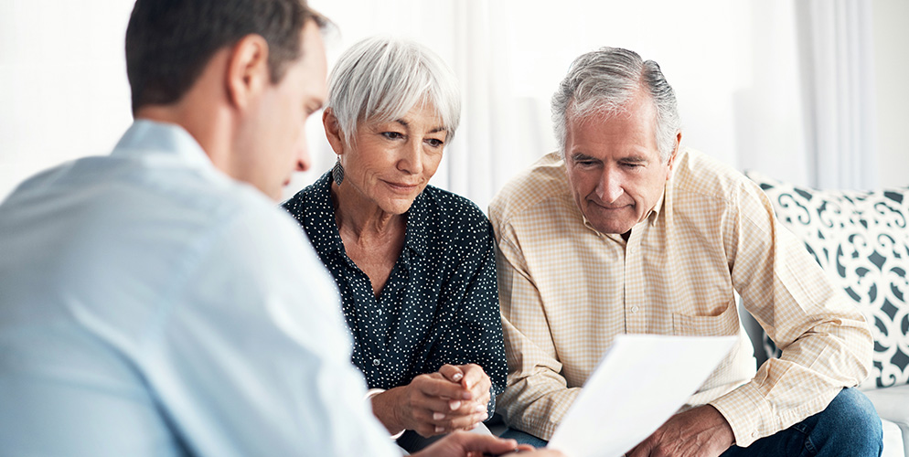 couple reviewing financials
